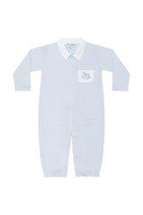 Blue Rocking Horse Embroidered Converter Gown