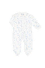 Blue Safari Zipper Footie