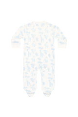 Blue Safari Zipper Footie