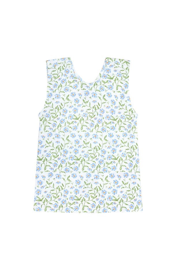 Blue Vines Print Summer Short Set