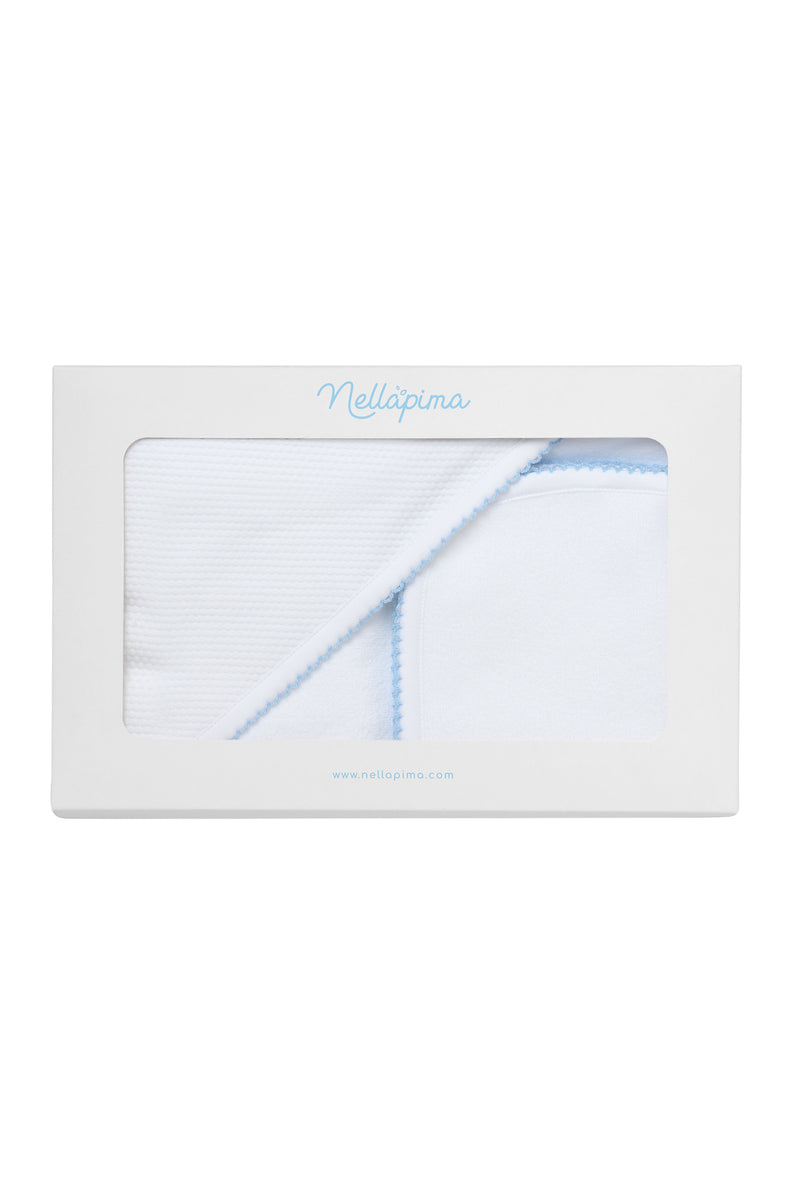 White Bubble Hooded Baby Towel