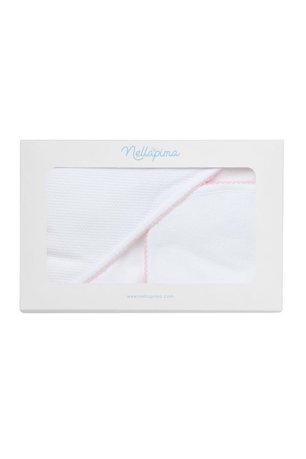 White Bubble Hooded Baby Towel