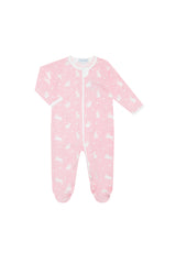 Pink Bunny Cotton Zipper Footie
