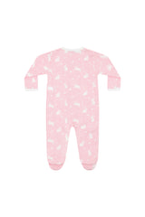 Pink Bunny Cotton Zipper Footie
