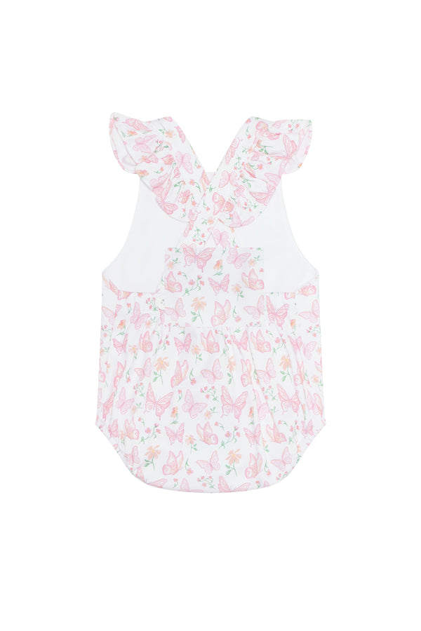 Butterflies Print Ruffle Bubble