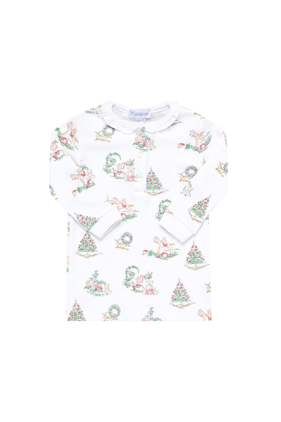 Girl Christmas Toile Pajamas