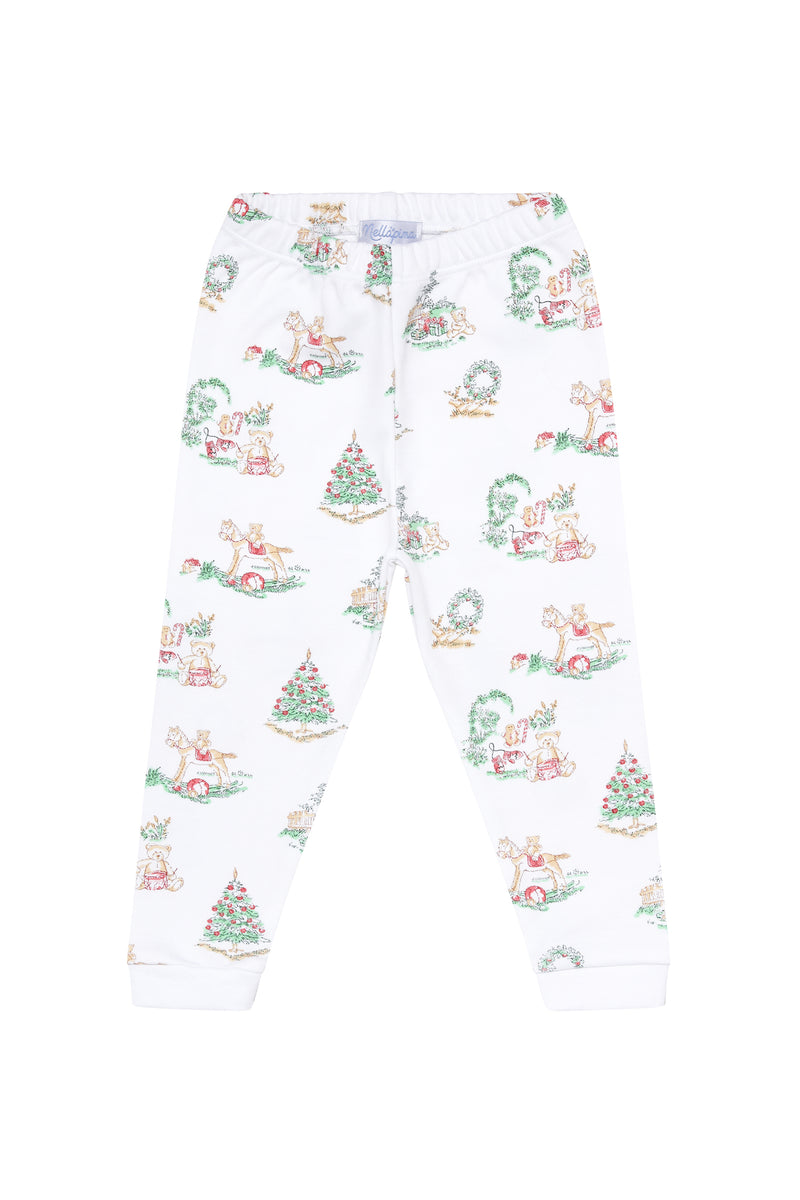 Girl Christmas Toile Pajamas
