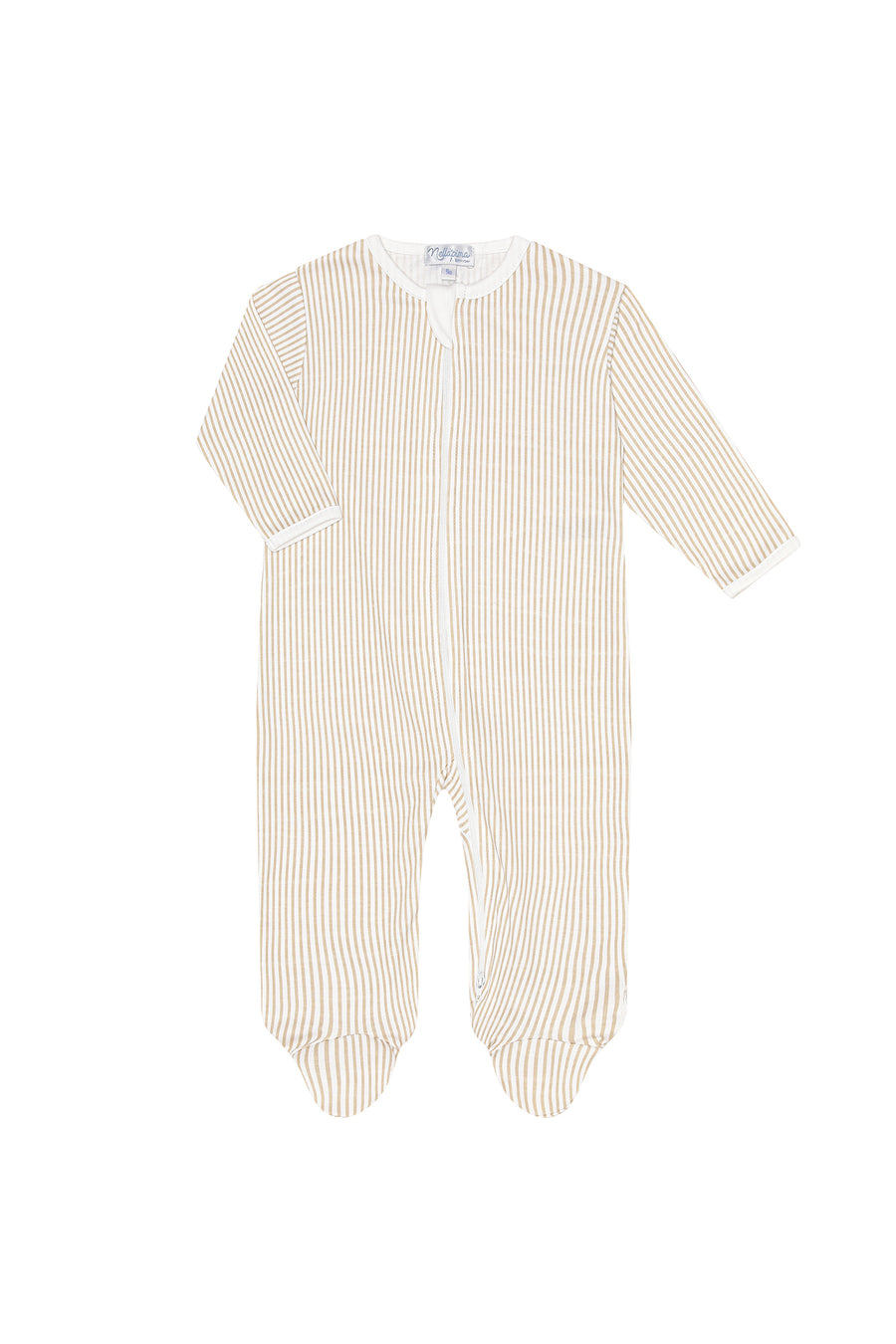 Camel Classic Stripes Zipper Footie