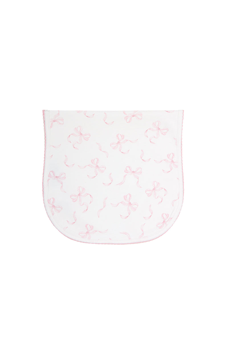 Charming Bows Print Burp Cloth