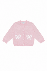 Charming Bow Embroidered knit Cardigan