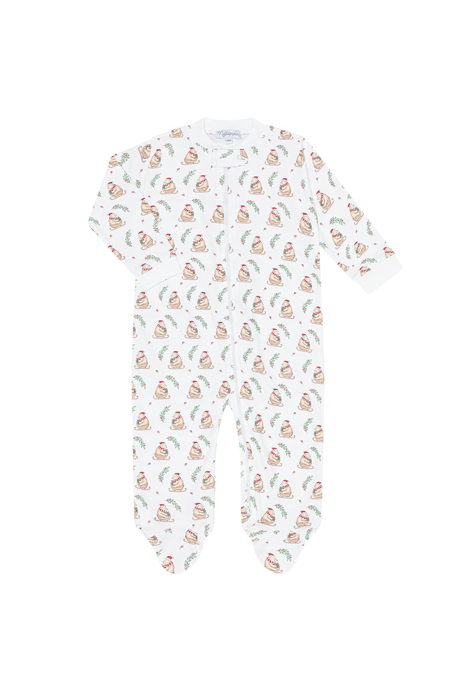 Christmas Bears Zipper Footie