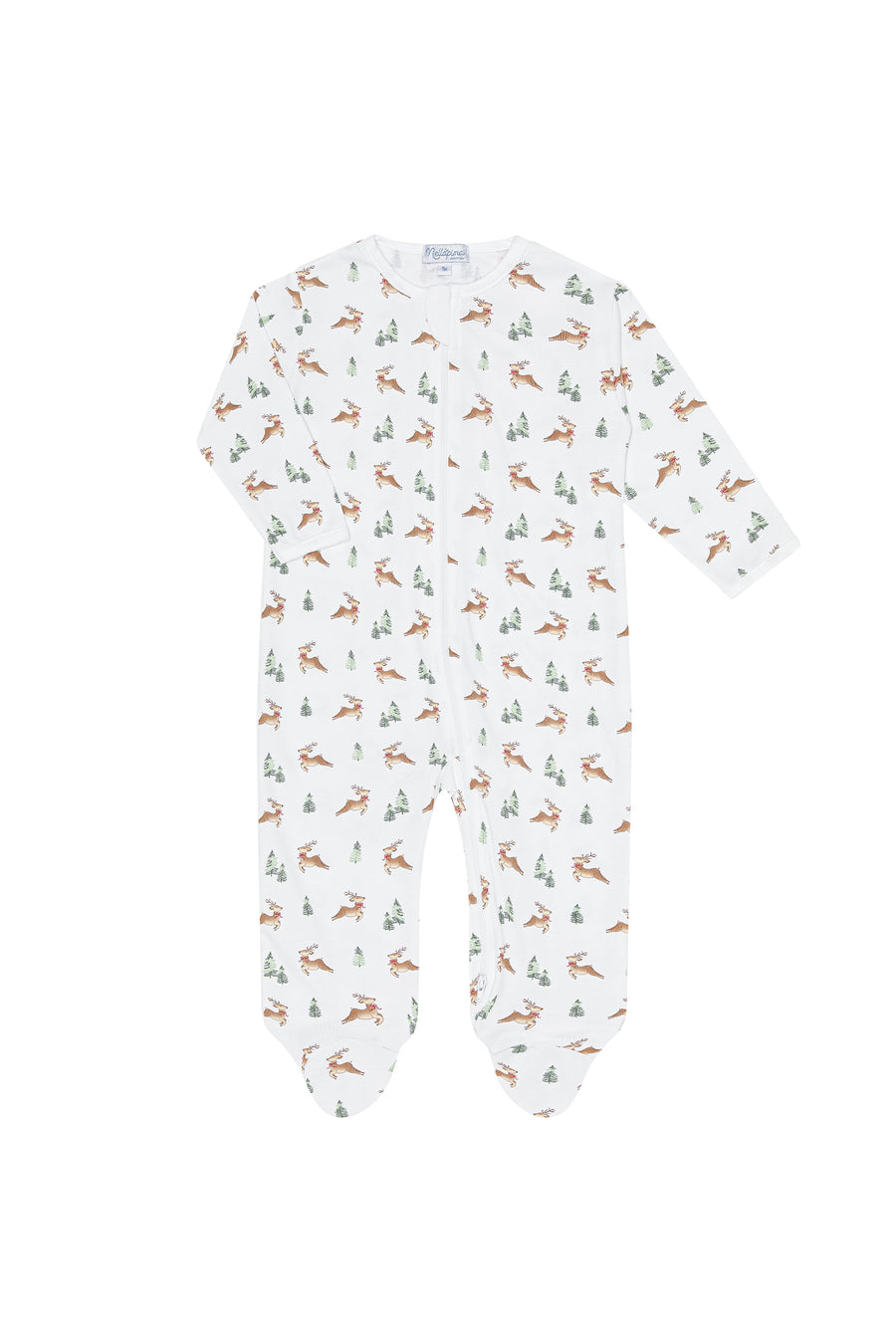 Christmas Reindeer Zipper Footie
