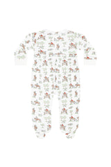 Equestrian Chase Smocked Footie