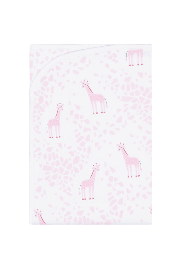 Pink Giraffe Print Blanket