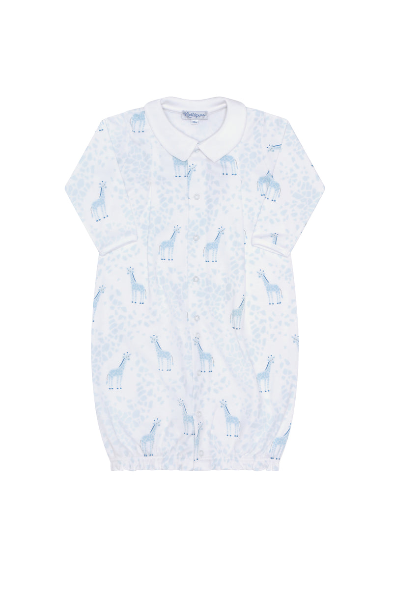 Blue Giraffe Print Converter Gown