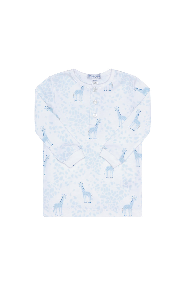 Blue Giraffe Print Pajama