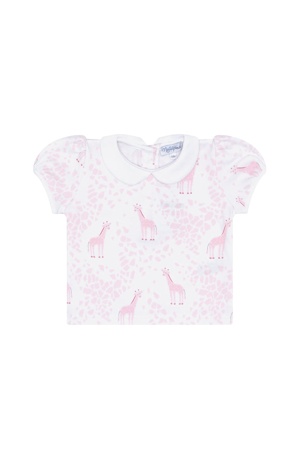 Pink Giraffe Print Diaper Cover Set
