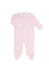 Pink Gingham Zipper Footie