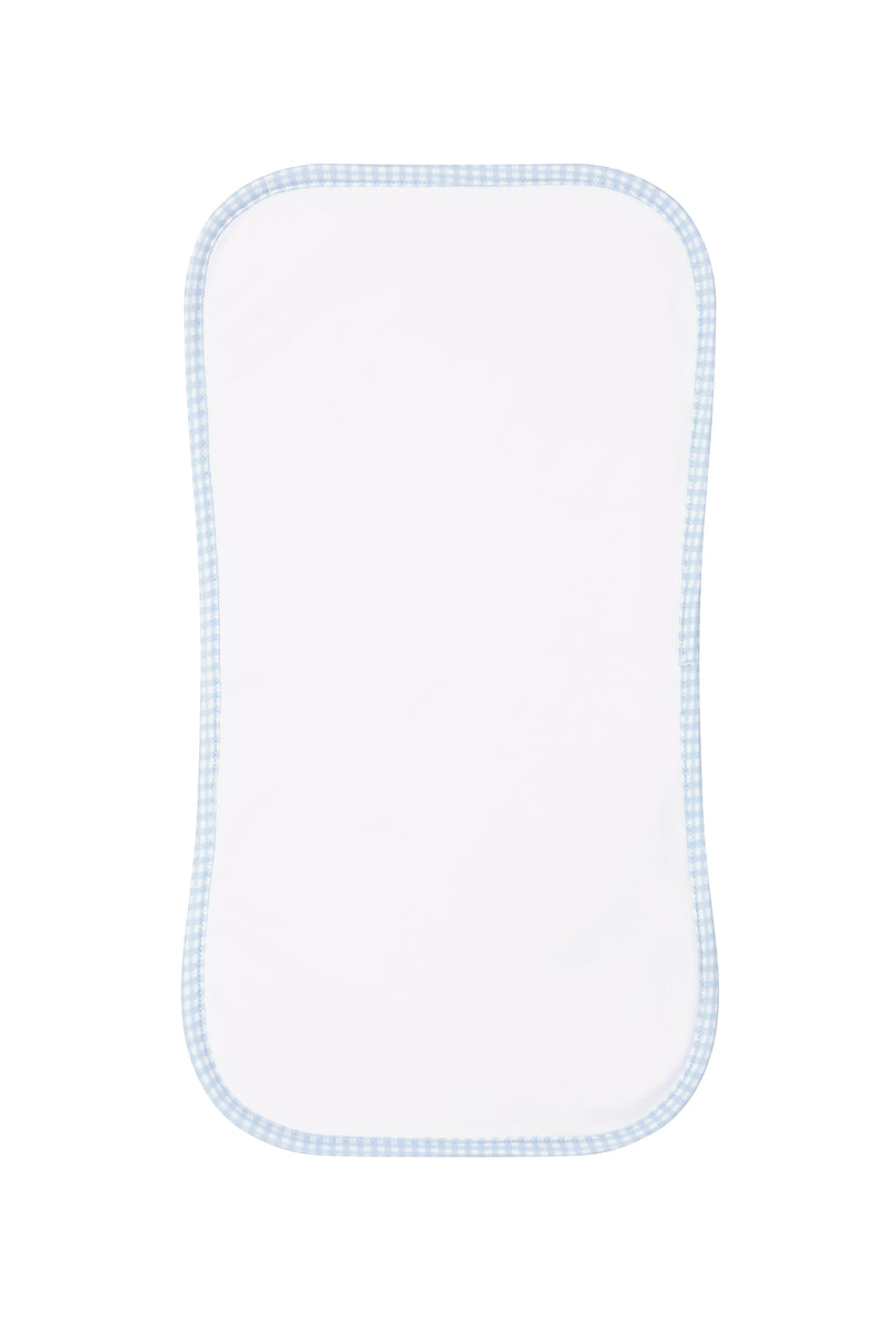 Blue Gingham Burp Cloth