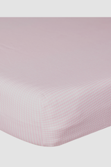 Pink Gingham Crib Sheets