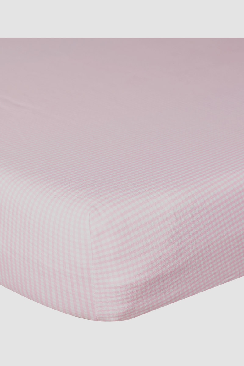 Pink Gingham Crib Sheets – Nellapima