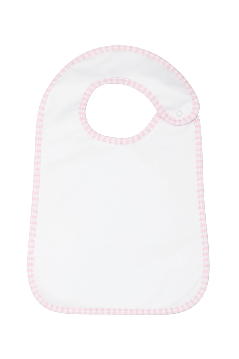 Pink Gingham Feeding Bib