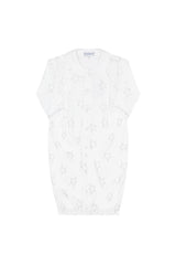 Grey Stars Print Converter Gown