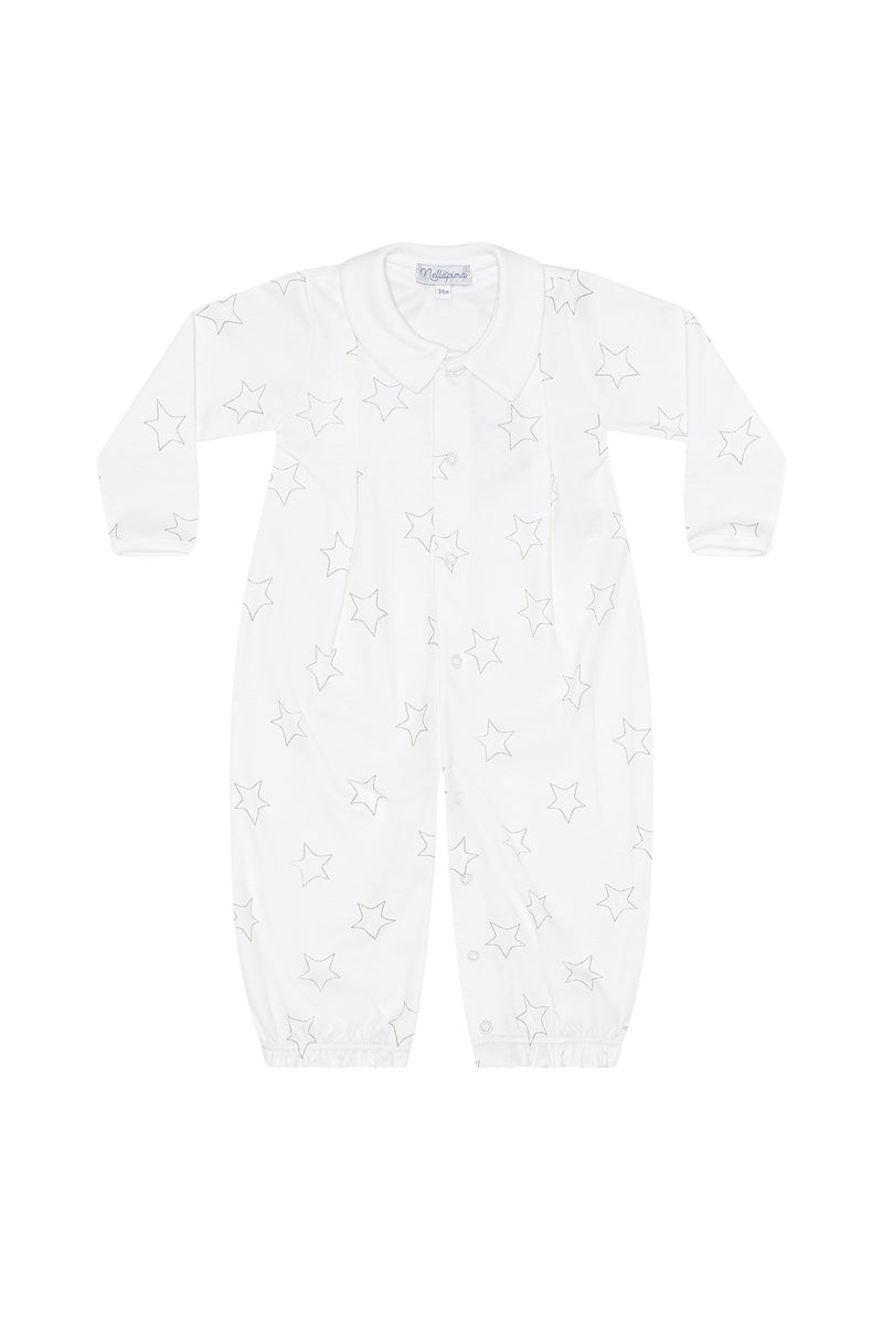 Grey Stars Print Converter Gown