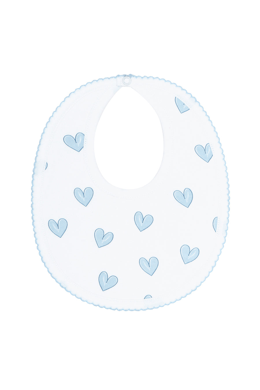 Blue Heart Print Bib