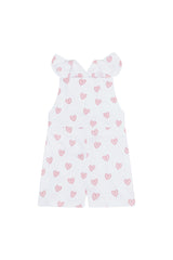 Pink Heart Print Romper