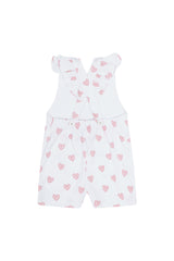 Pink Heart Print Romper