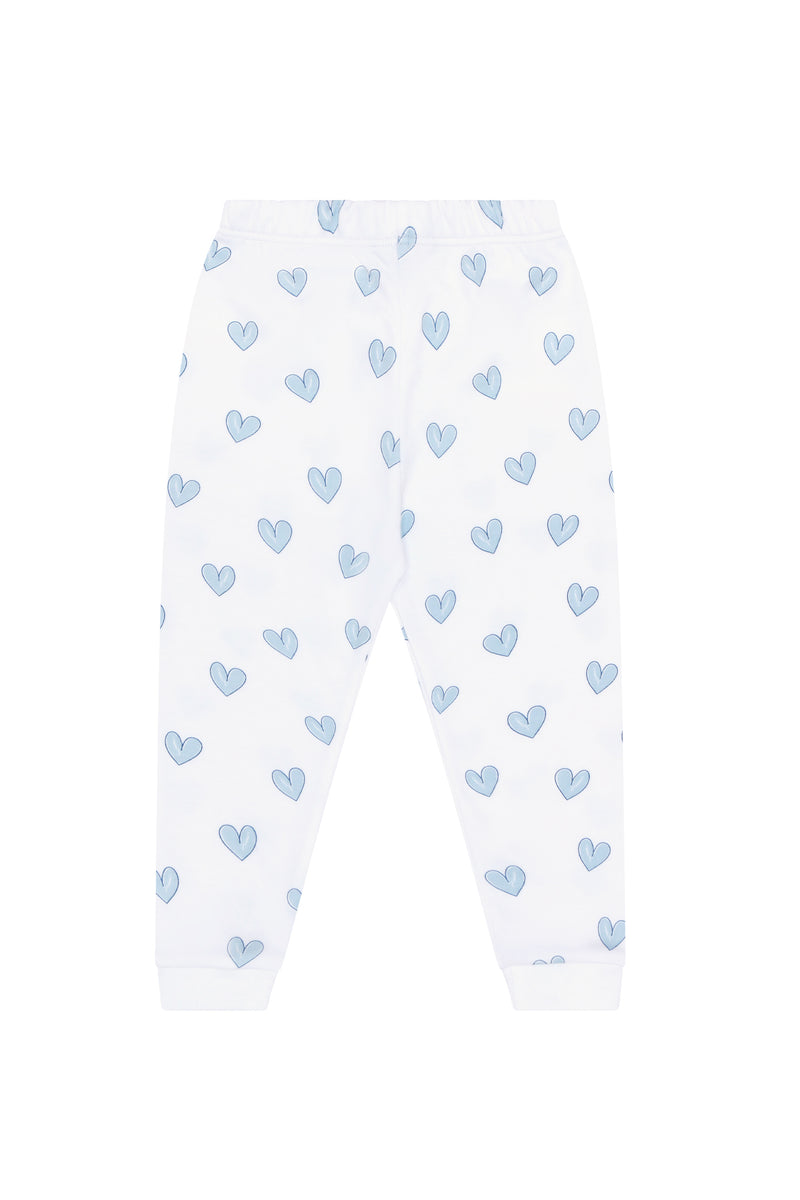 Blue Heart Print Unisex Pajama