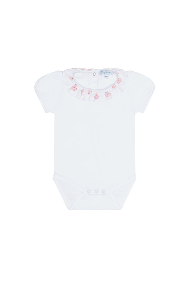 Pink Heart Print Onesie Set