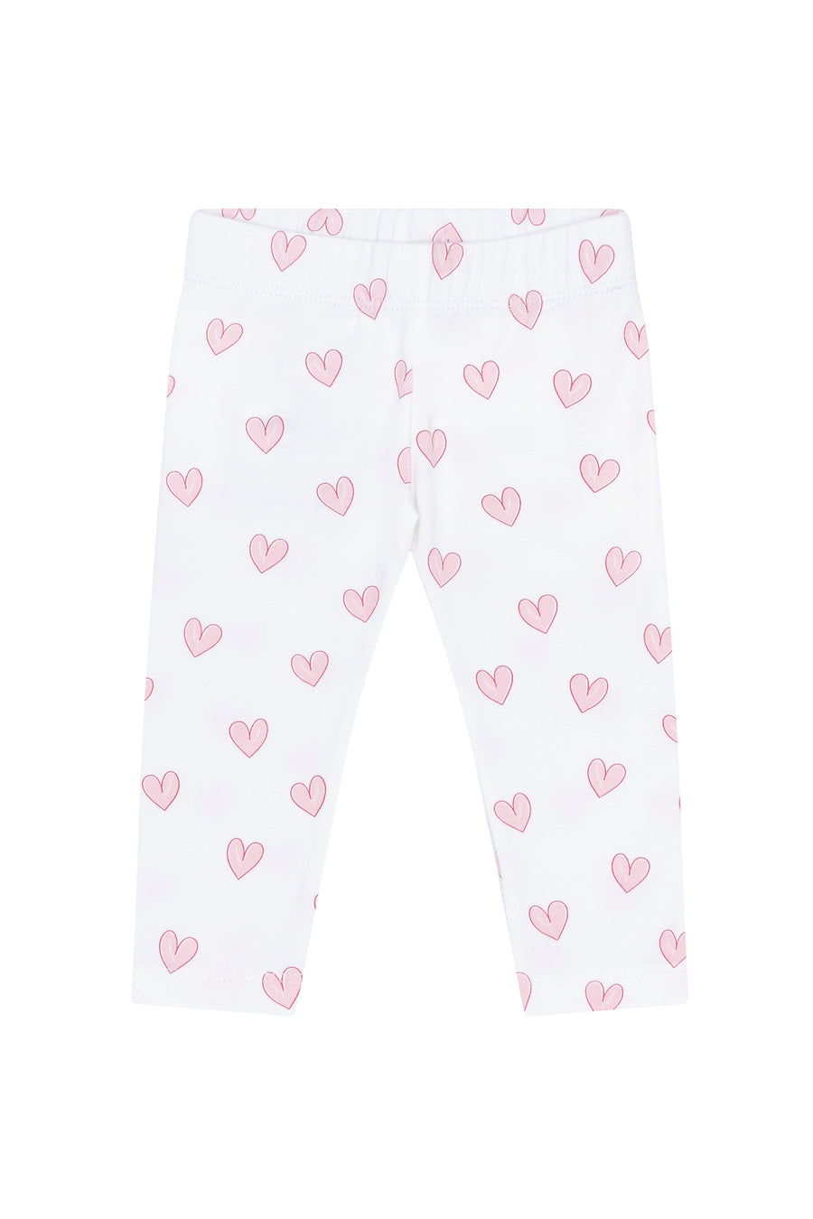 Pink Heart Print Pima Leggings