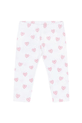 Pink Heart Print Pima Leggings