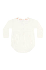 Ivory Pumpkin Patch Embroidered Bubble LS
