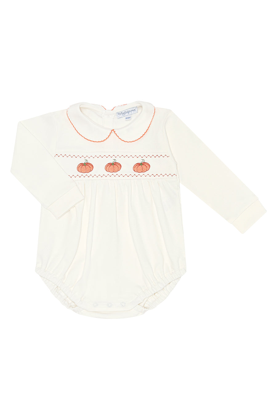 Ivory Pumpkin Patch Embroidered Bubble LS