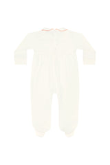 Ivory Pumpkin Patch Embroidered Footie