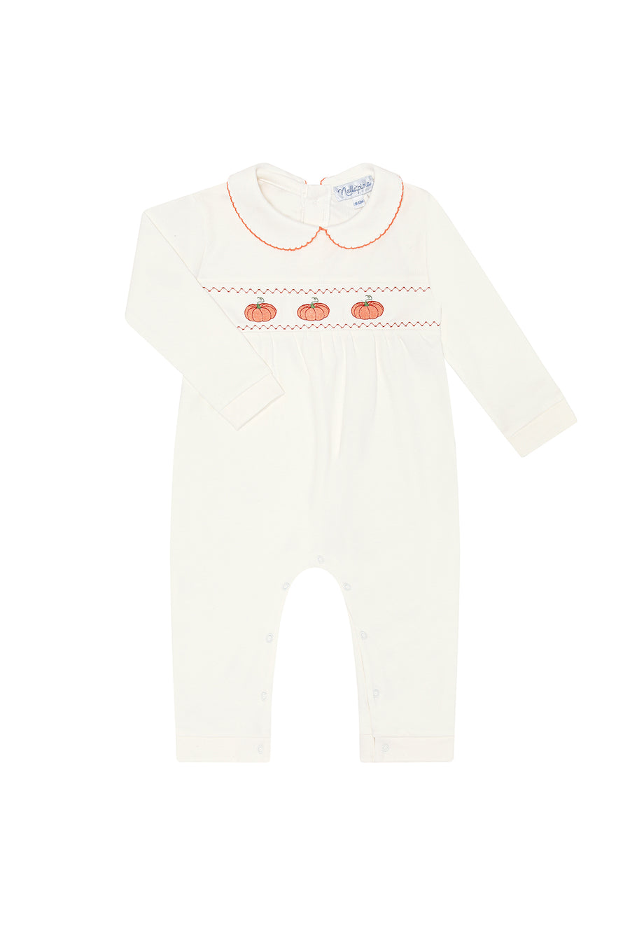 Ivory Pumpkin Patch Embroidered Playsuit