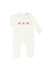 Ivory Pumpkin Patch Embroidered Playsuit