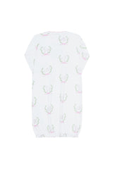 Pink Lamb Print Gown 