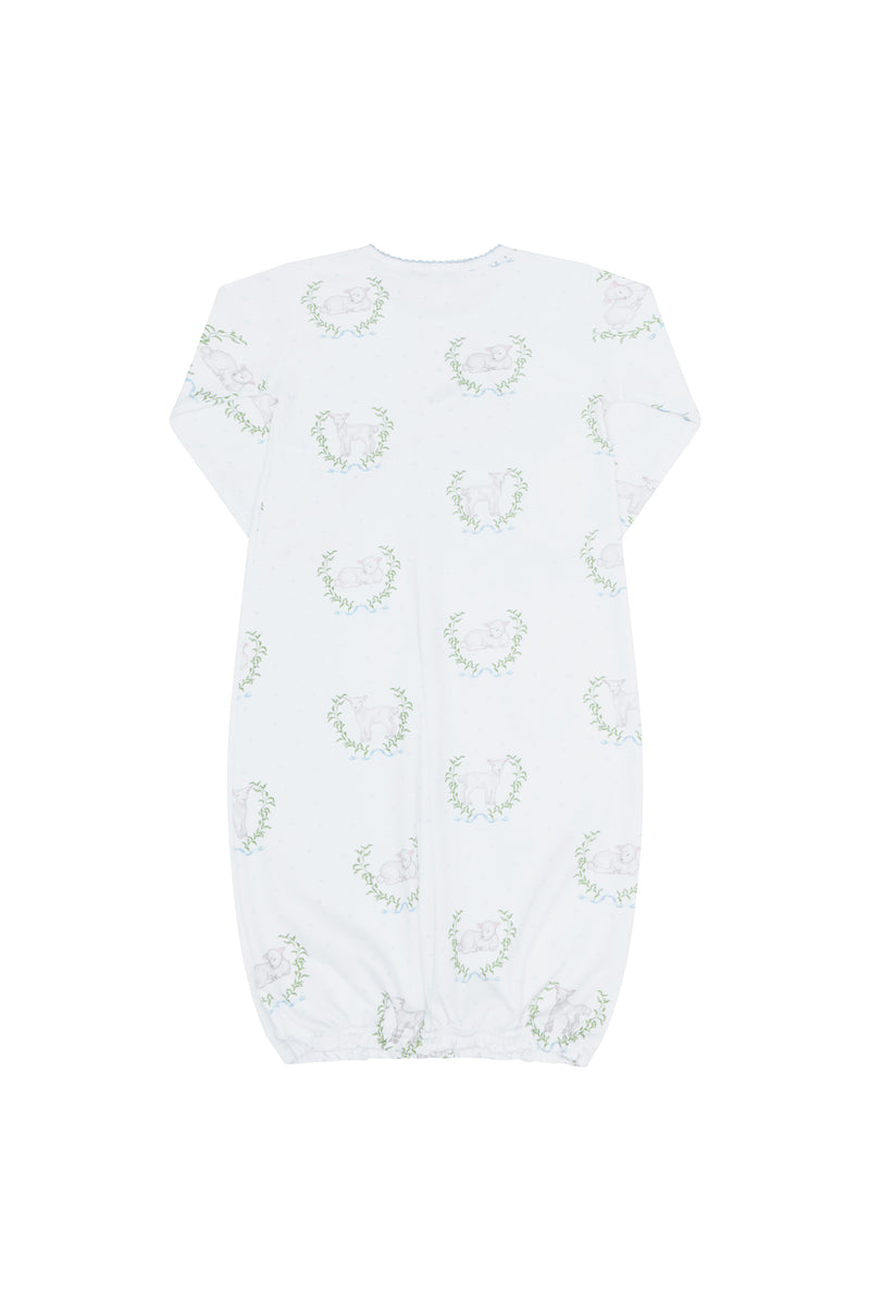 Blue Lamb Print Gown 