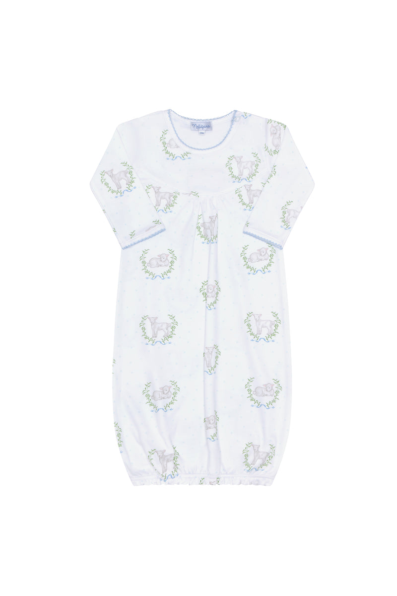 Blue Lamb Print Gown 