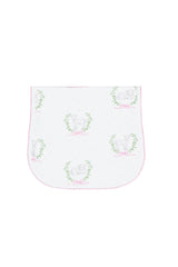 Pink Lamb Print Burp Cloth