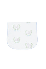 Blue Lamb Print Burp Cloth