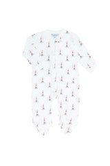Lighthouse Print Zipper Footie