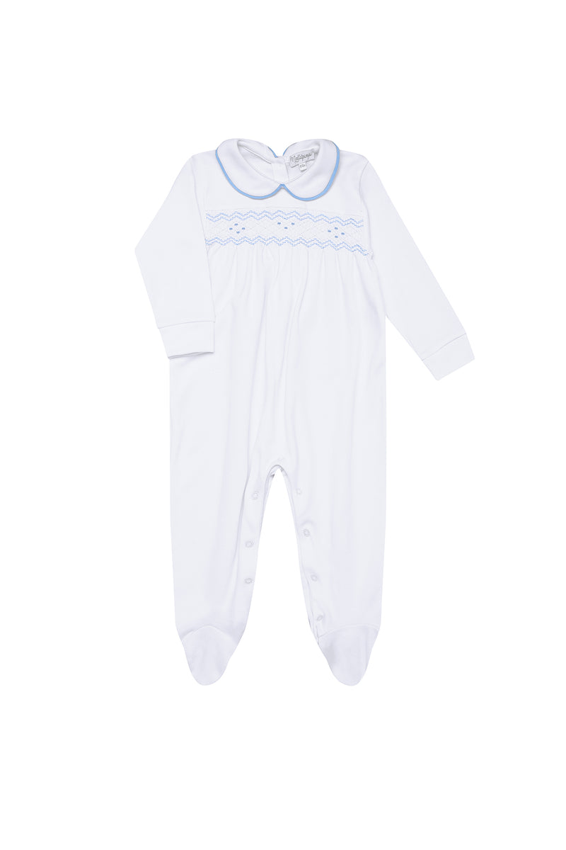 Nella Smocked Baby Boy Footie