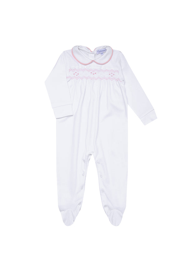 Nella Smocked Baby Girl Footie