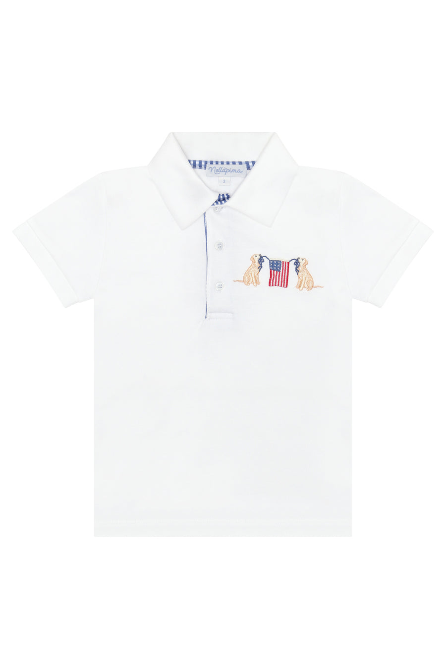 Nellapima American Pups Boys Short Set Blue Top