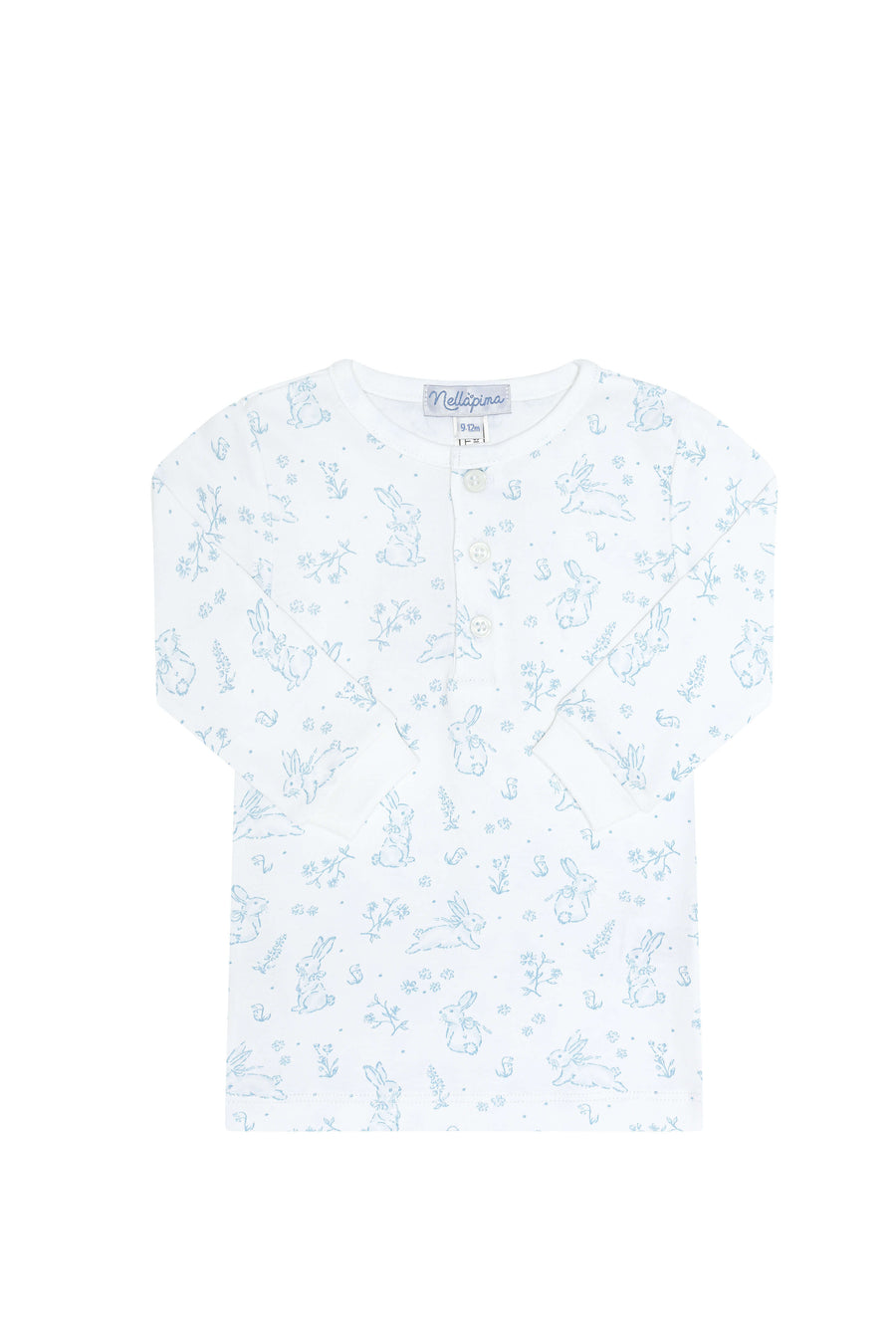Nellapima Bunny Toile Pajama Blue Top